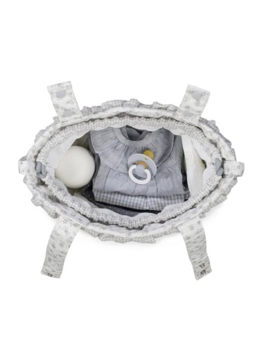 Bolso Bucket Little Bloom Flor Gris