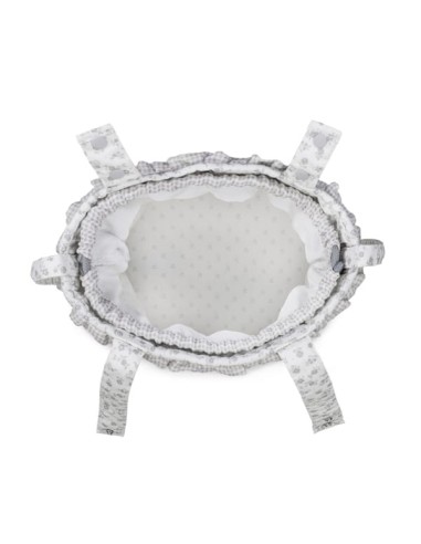 Bolso Bucket Little Bloom Flor Gris