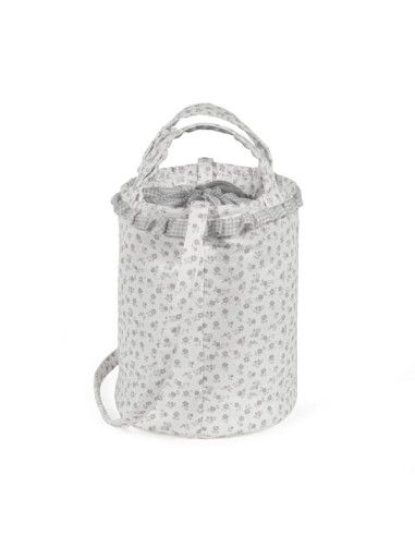 Bolso Bucket Little Bloom Flor Gris
