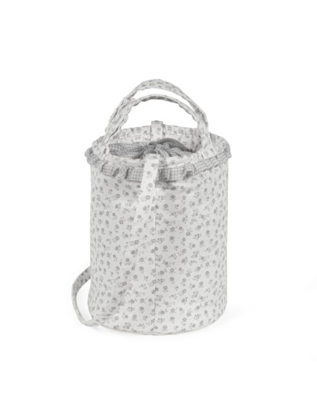 Bolso Bucket Little Bloom Flor Gris