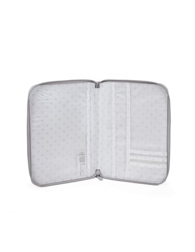 Portadocumentos Little Bloom Flor Gris