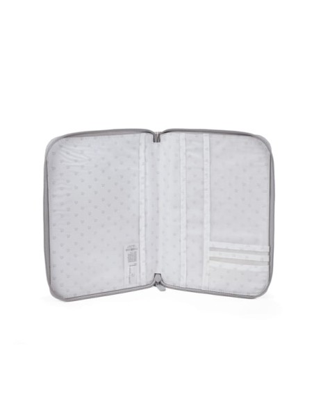 Portadocumentos Little Bloom Flor Gris