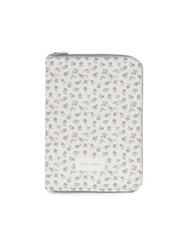 Portadocumentos Little Bloom Flor Gris