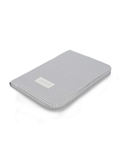 Portadocumentos Little Bloom Flor Gris