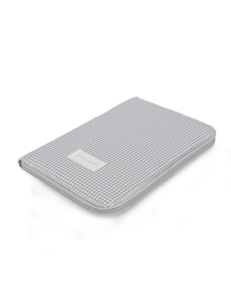 Portadocumentos Little Bloom Flor Gris