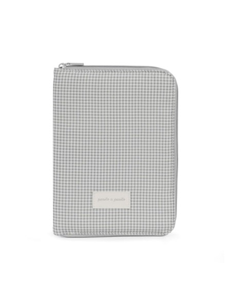 Portadocumentos Little Bloom Flor Gris