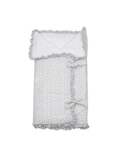 Arrullo/Manta Little Bloom Flor Gris