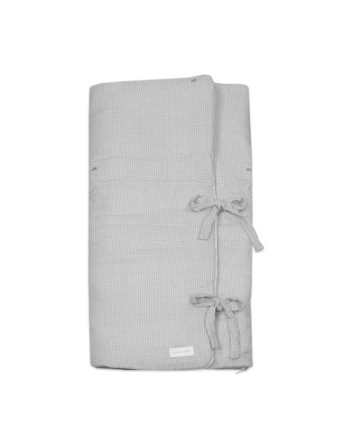 Arrullo/Manta Little Bloom Vichy Gris