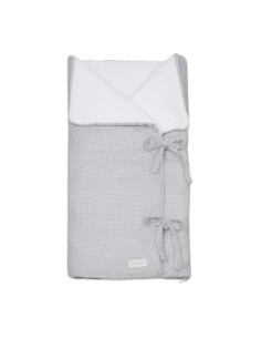 Arrullo/Manta Little Bloom Vichy Gris