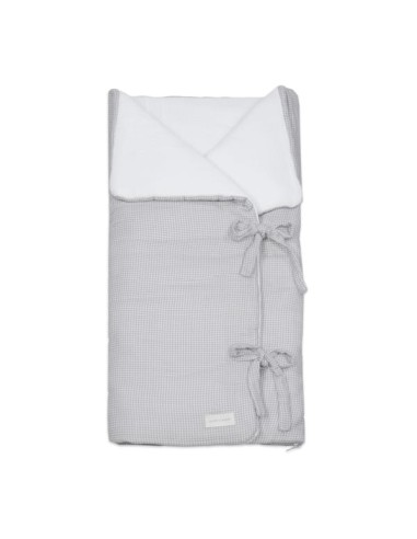 Arrullo/Manta Little Bloom Vichy Gris