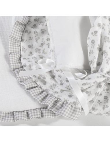 Saco Cuco Little Bloom Flor Gris