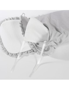 Saco Cuco Little Bloom Vichy Gris 2