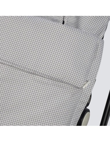 Saco Entretiempo Little Bloom Vichy Gris