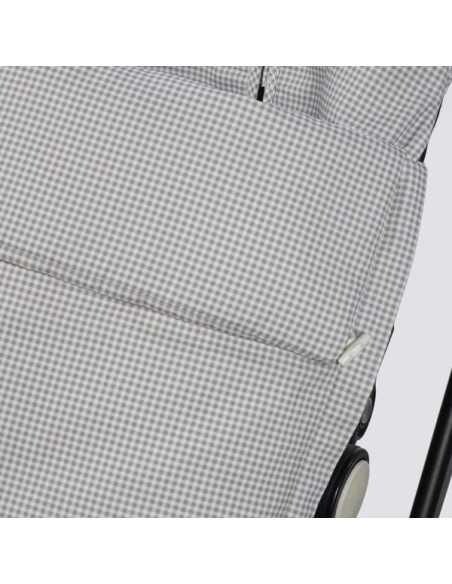 Saco Entretiempo Little Bloom Vichy Gris