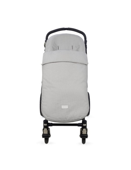 Saco Entretiempo Little Bloom Vichy Gris