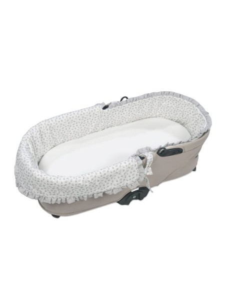 Cubre Cucu Dual + Sábana Little Bloom Flor Gris