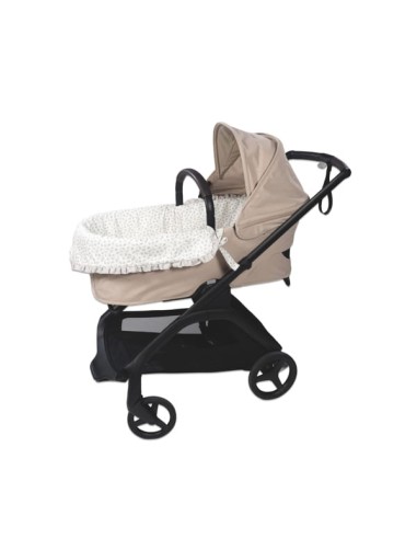 Cubre Cucu Dual + Sábana Little Bloom Flor Gris