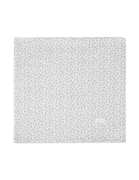 Muselina Little Bloom Flor Gris