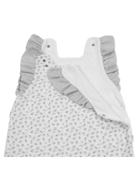 Saco Dormir Little Bloom Flor Gris