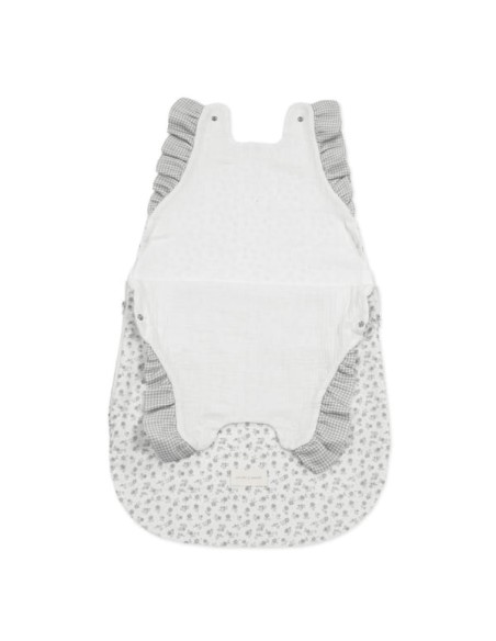 Saco Dormir Little Bloom Flor Gris