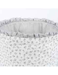 Cesta organizadora Little Boom Flor Gris 2