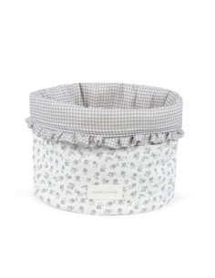 Cesta organizadora Little Boom Flor Gris