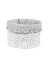Cesta organizadora Little Boom Flor Gris