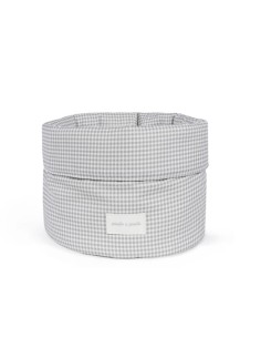 Cesta organizadora Little Boom Vichy Gris