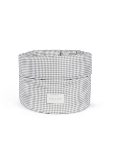 Cesta organizadora Little Boom Vichy Gris