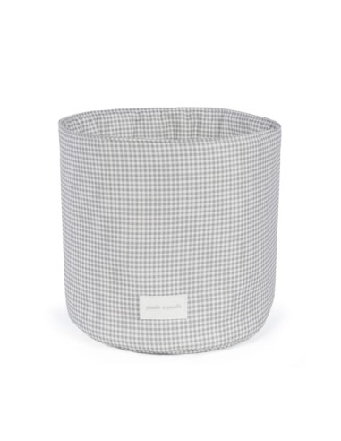 Cesta organizadora Little Boom Vichy Gris