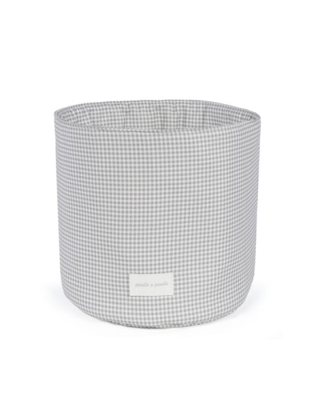 Cesta organizadora Little Boom Vichy Gris