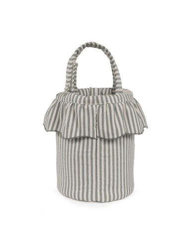 Bolso Bucket Praliné Rayas Matcha