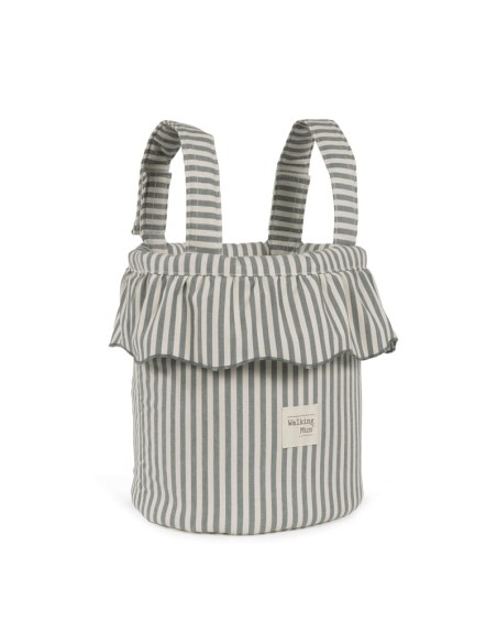 Bolso Bucket Praliné Rayas Matcha