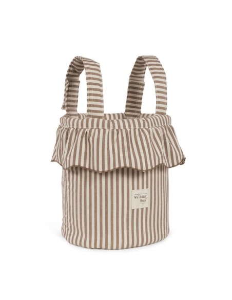 Bolso Bucket Praliné Rayas Moka