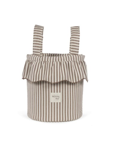 Bolso Bucket Praliné Rayas Moka