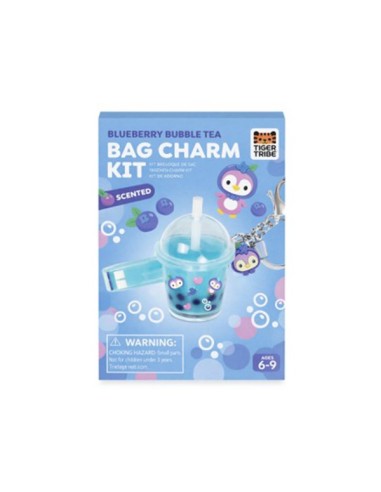 Kit Blueberry Bubble Tea Charm Llavero