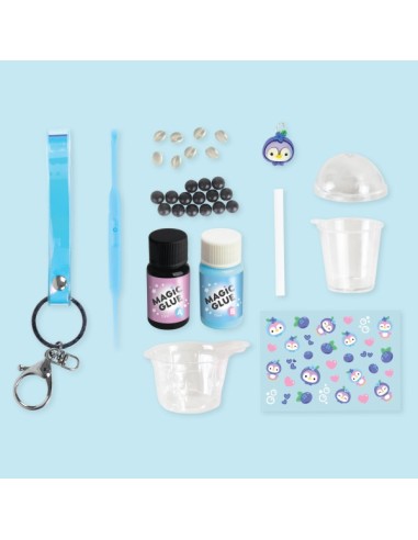 Kit Blueberry Bubble Tea Charm Llavero
