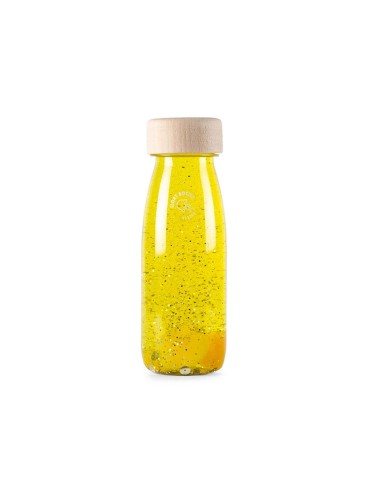 Botella Sensorial Flotante Amarilla Petit Boum