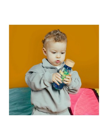 Botella Sensorial Move Spiral Blue Petit Boum