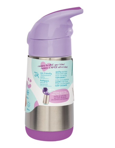 Botella térmica con pajita 350ml - Sugar Plum