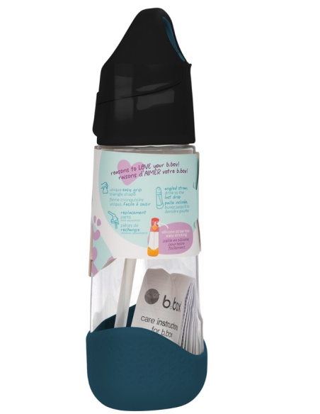 Botella de tritán con pajita 600ml - Night Vision