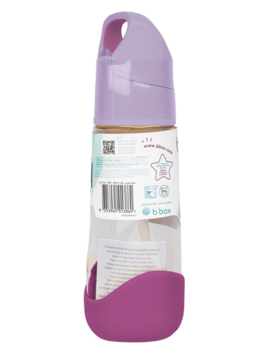 Botella de tritán con pajita 600ml - Sugar Plum