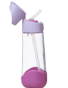 Botella de tritán con pajita 600ml - Sugar Plum