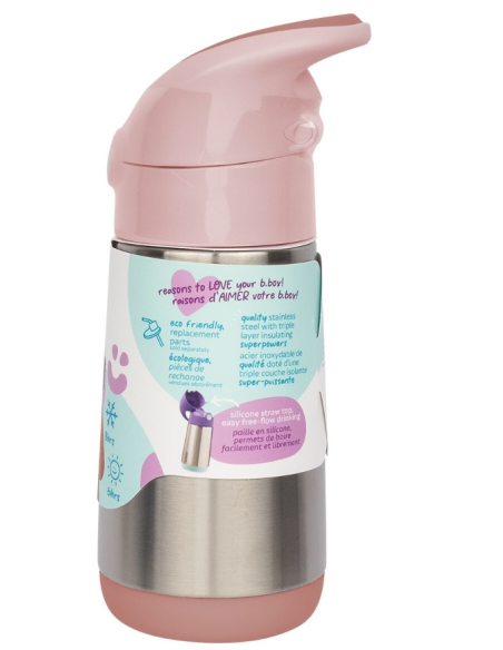 Botella térmica con pajita 350ml - Blush Crush