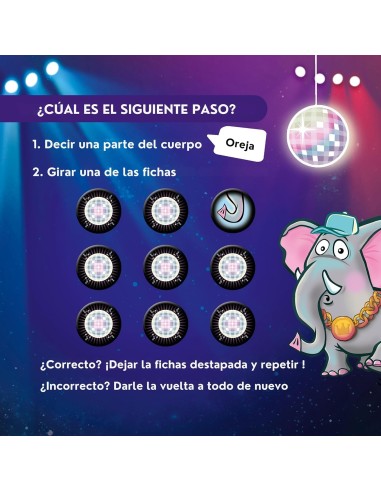 Elefanky, Juego Infantil de Mesa de Memoria Tipo Party. Más 6 años