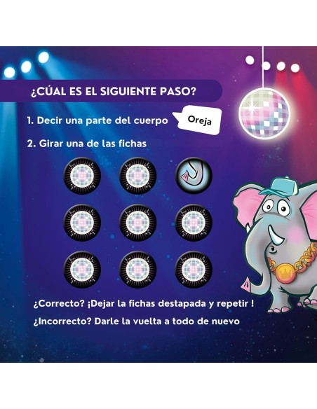 Elefanky, Juego Infantil de Mesa de Memoria Tipo Party. Más 6 años