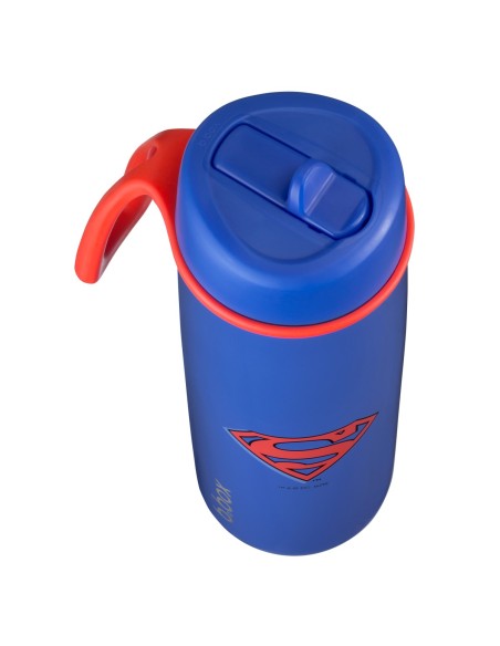 Botella térmica con boquilla plegable y asa 690 ml - Superman