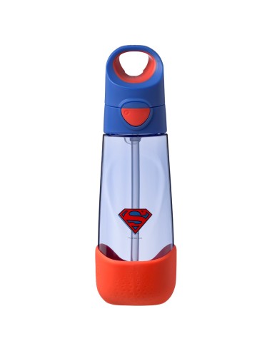 Botella tritan con pajita 600 ml - Superman
