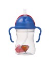 Taza con pajita flexible con pesa - Superman