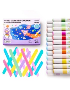 Rotuladores por capas lavables - VIVID COLORED (24 ud.) Jarmelo